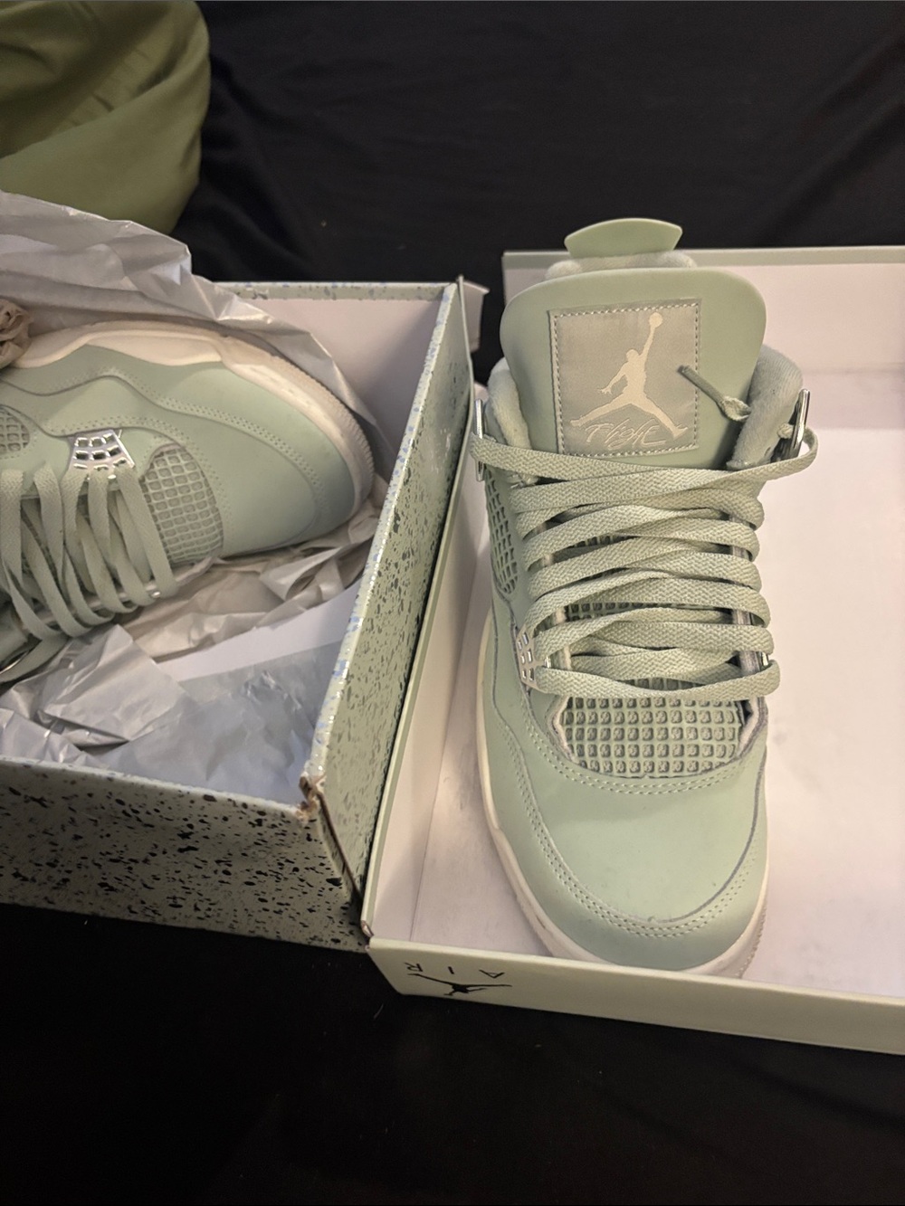 Jordan Men's Mint Green High-Top Sneakers